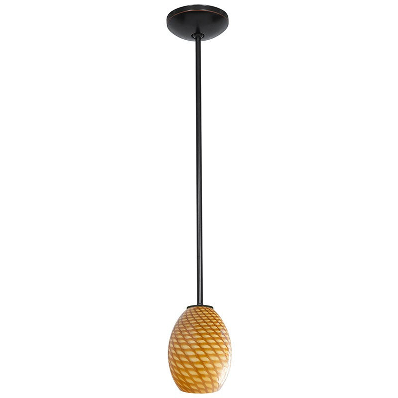 Access - 28023-1R-ORB/AMBFB - One Light Pendant - Brandy FireBird - Oil Rubbed Bronze