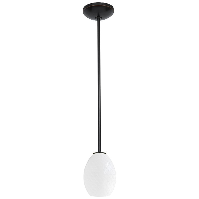 Access - 28023-1R-ORB/WHTFB - One Light Pendant - Brandy FireBird - Oil Rubbed Bronze