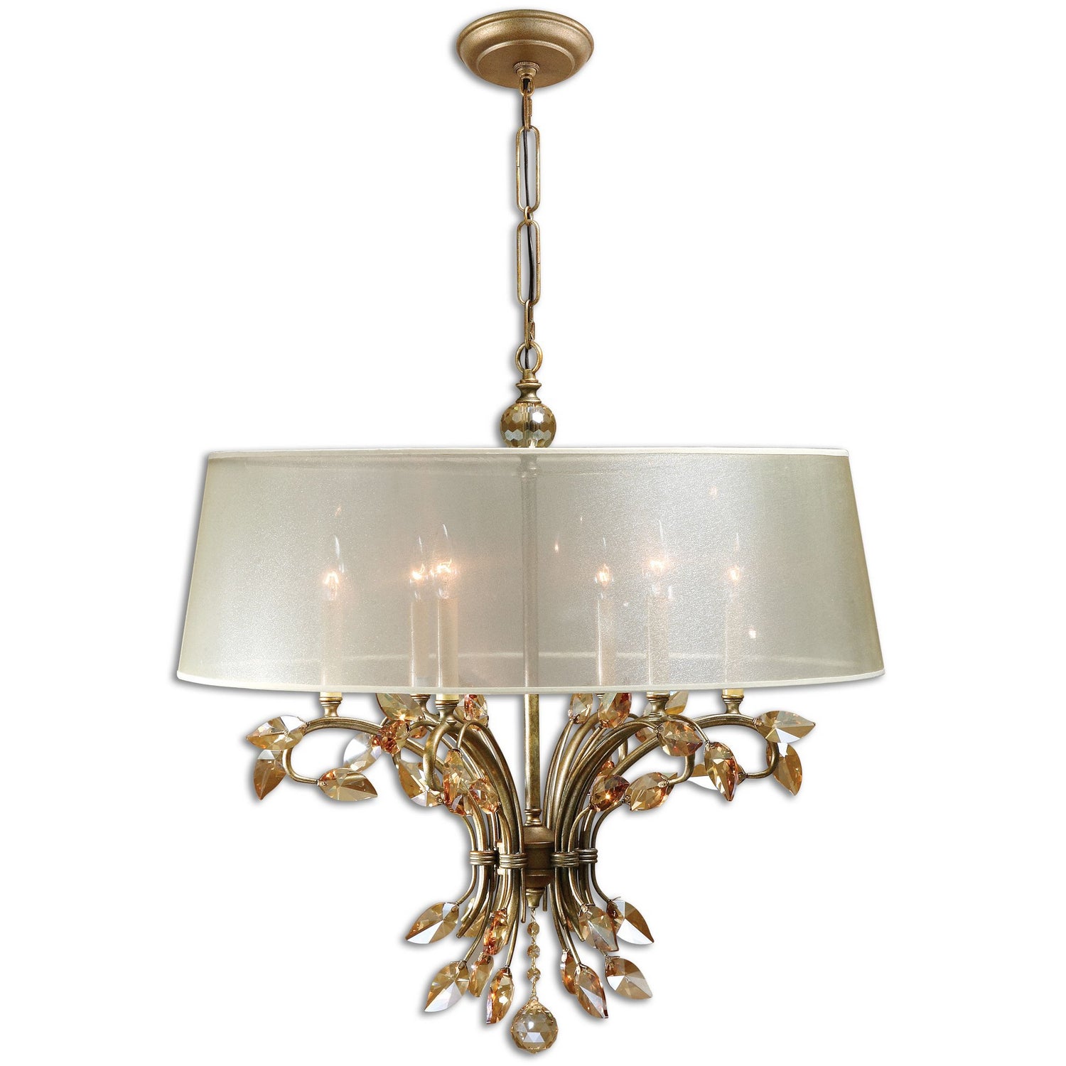 Uttermost - 21246 - Six Light Chandelier - Alenya - Burnished Gold Metal
