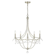 Crystorama - 425-SA - Five Light Chandelier - Metro - Antique Silver