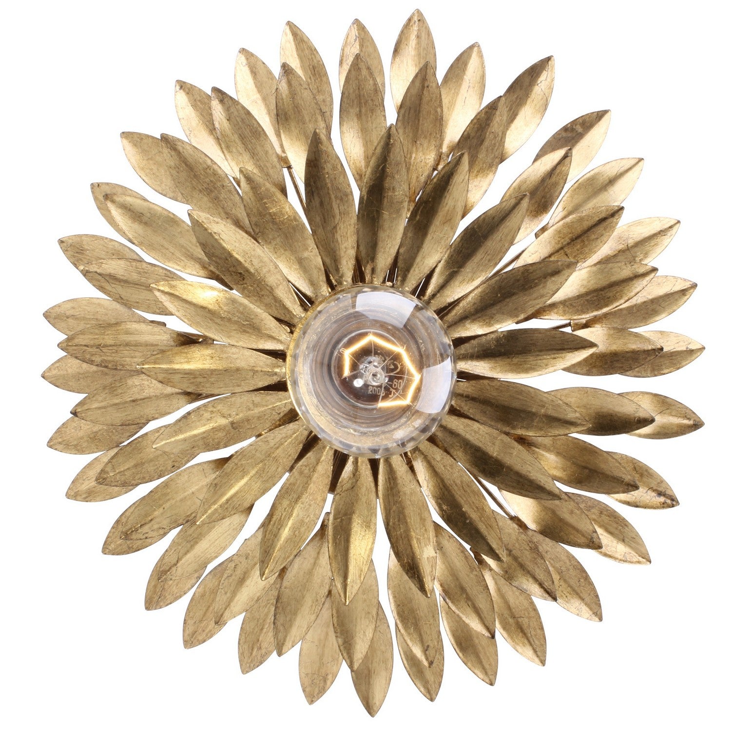 Crystorama - 500-GA - One Light Flush Mount - Broche - Antique Gold