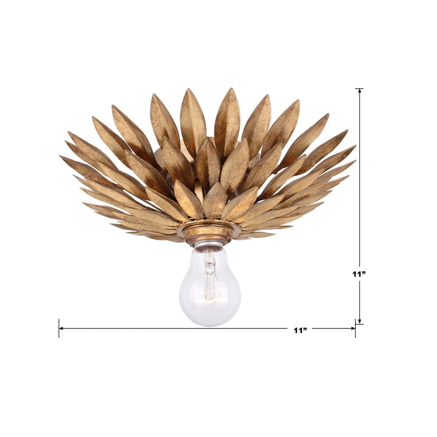 Crystorama - 500-GA - One Light Flush Mount - Broche - Antique Gold
