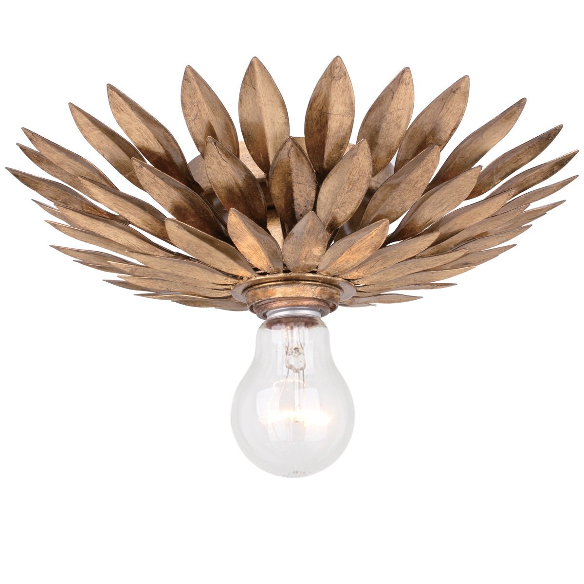 Crystorama - 500-GA - One Light Flush Mount - Broche - Antique Gold