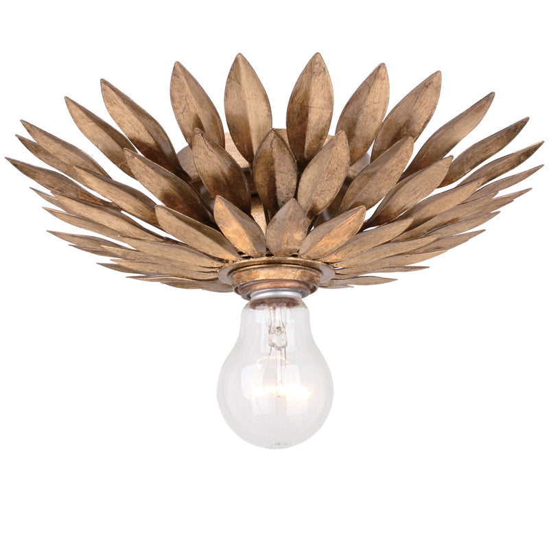 Crystorama - 500-GA - One Light Flush Mount - Broche - Antique Gold