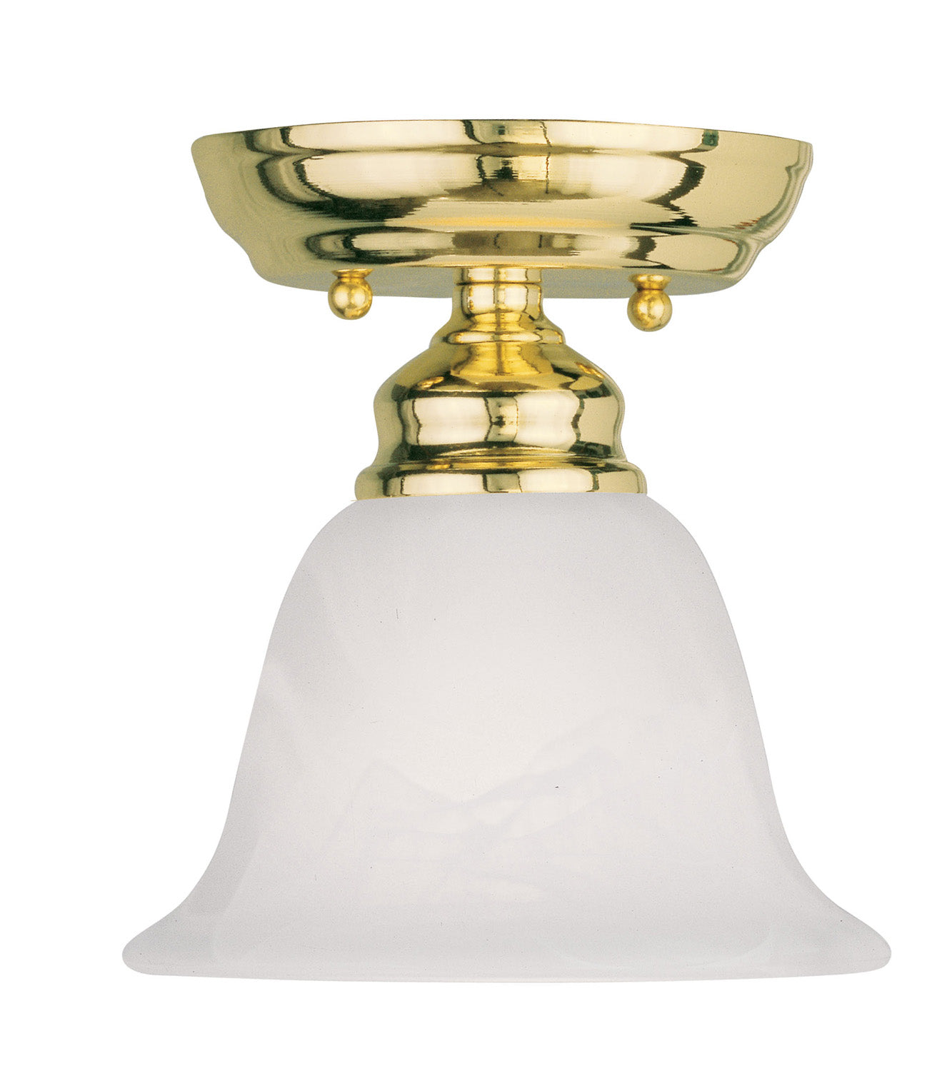 Livex Lighting - 1350-02 - One Light Ceiling Mount - Essex - Polished Brass