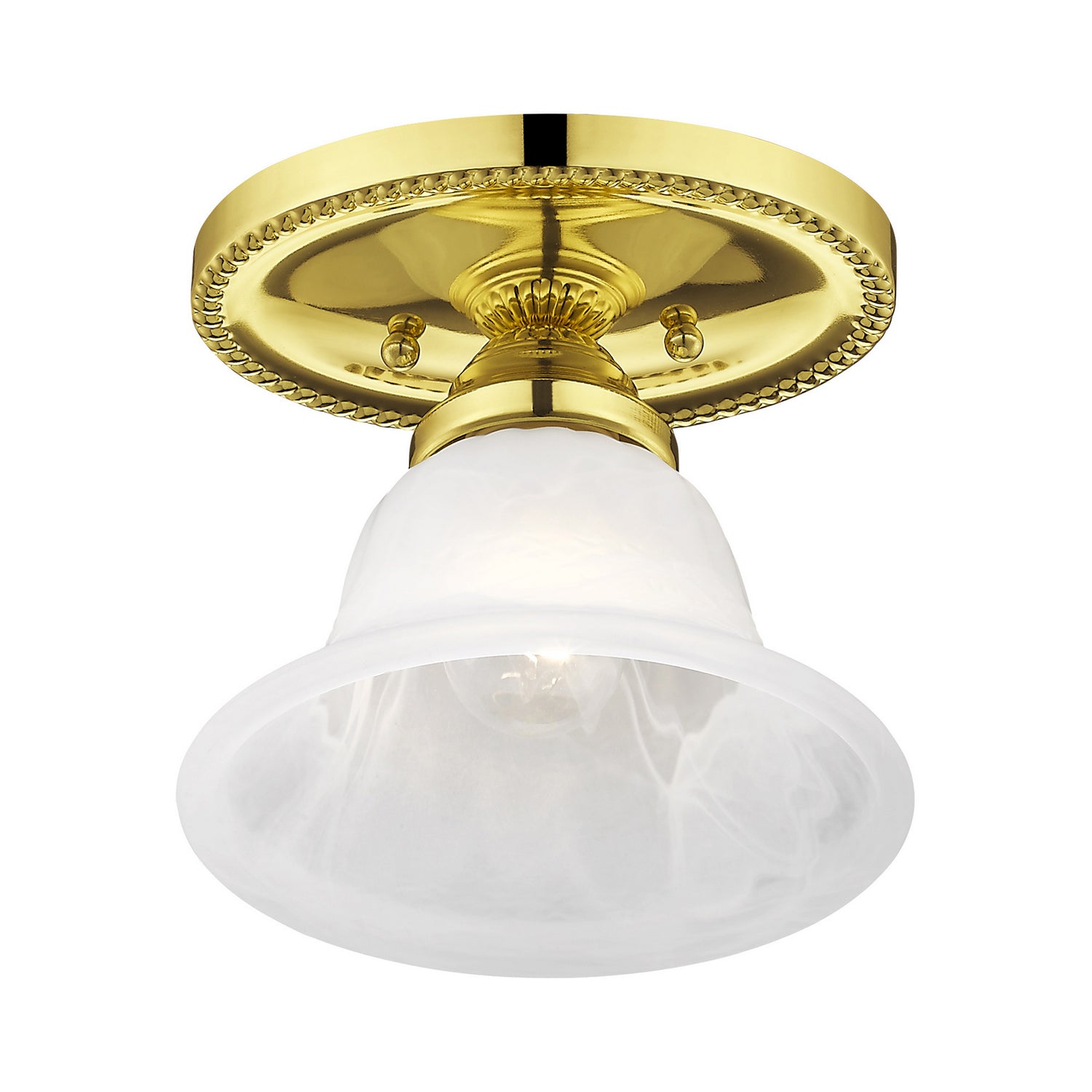 Livex Lighting - 1530-02 - One Light Ceiling Mount - Edgemont - Polished Brass
