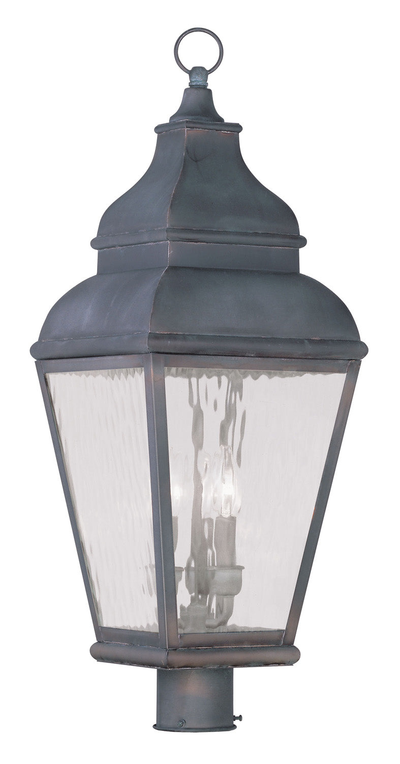 Livex Lighting - 2606-61 - Three Light Post-Top Lanterm - Exeter - Charcoal