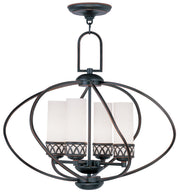 Livex Lighting - 4724-67 - Four Light Chandelier - Westfield - Hand Applied Olde Bronze