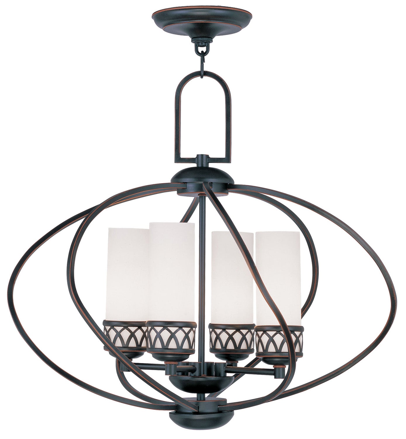 Livex Lighting - 4724-67 - Four Light Chandelier - Westfield - Hand Applied Olde Bronze