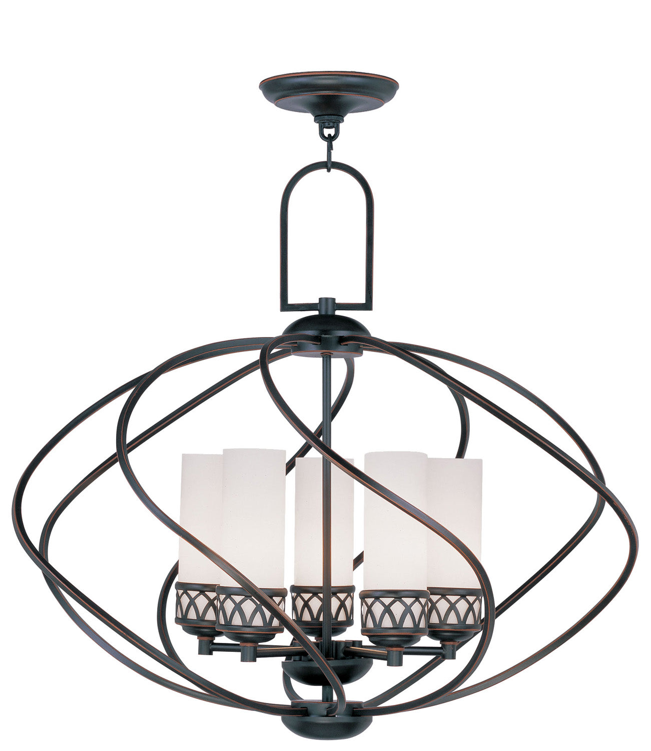 Livex Lighting - 4725-67 - Five Light Chandelier - Westfield - Hand Applied Olde Bronze