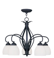 Livex Lighting - 4775-04 - Five Light Chandelier - Brookside - Black