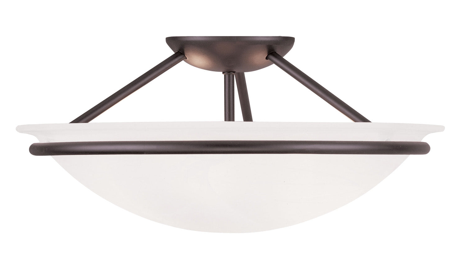 Livex Lighting - 4824-07 - Three Light Ceiling Mount - Newburgh - Bronze