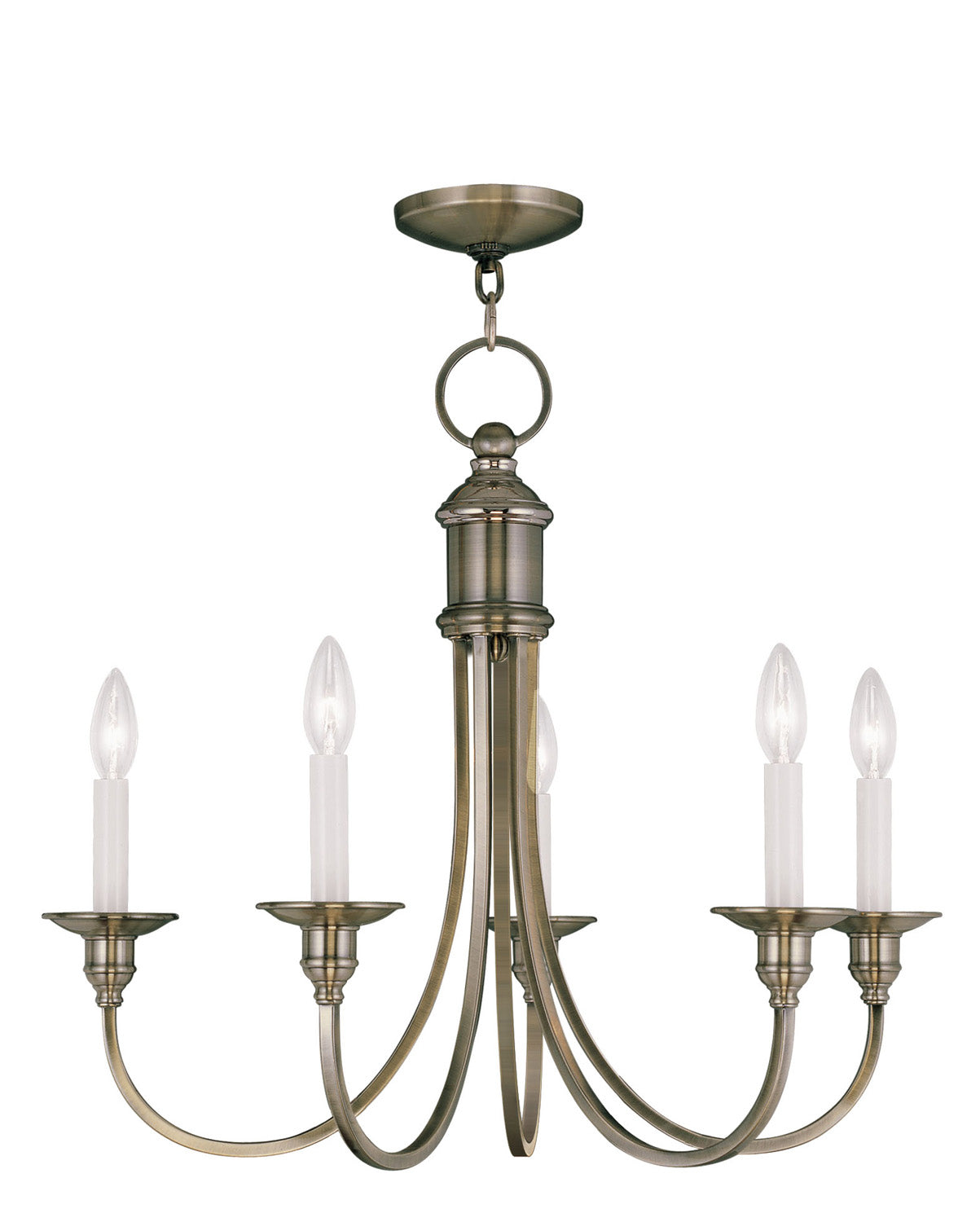 Livex Lighting - 5145-01 - Five Light Chandelier - Cranford - Antique Brass