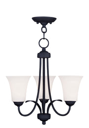 Livex Lighting - 6473-04 - Three Light Mini Chandelier/Ceiling Mount - Ridgedale - Black