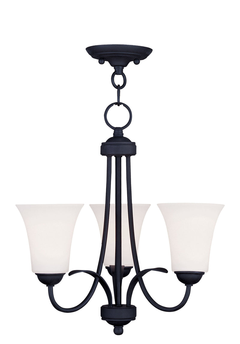 Livex Lighting - 6473-04 - Three Light Mini Chandelier/Ceiling Mount - Ridgedale - Black