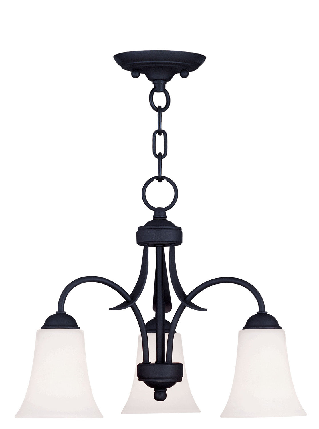 Livex Lighting - 6474-04 - Three Light Chandelier/Ceiling Mount - Ridgedale - Black