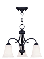 Livex Lighting - 6474-04 - Three Light Chandelier/Ceiling Mount - Ridgedale - Black