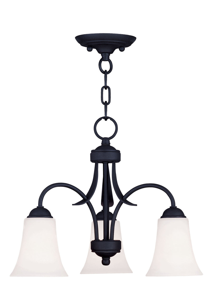 Livex Lighting - 6474-04 - Three Light Chandelier/Ceiling Mount - Ridgedale - Black