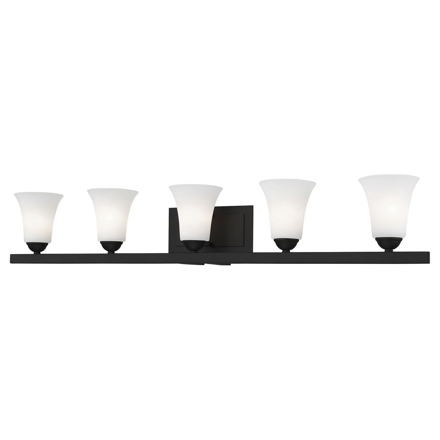 Livex Lighting - 6485-04 - Five Light Bath Vanity - Ridgedale - Black