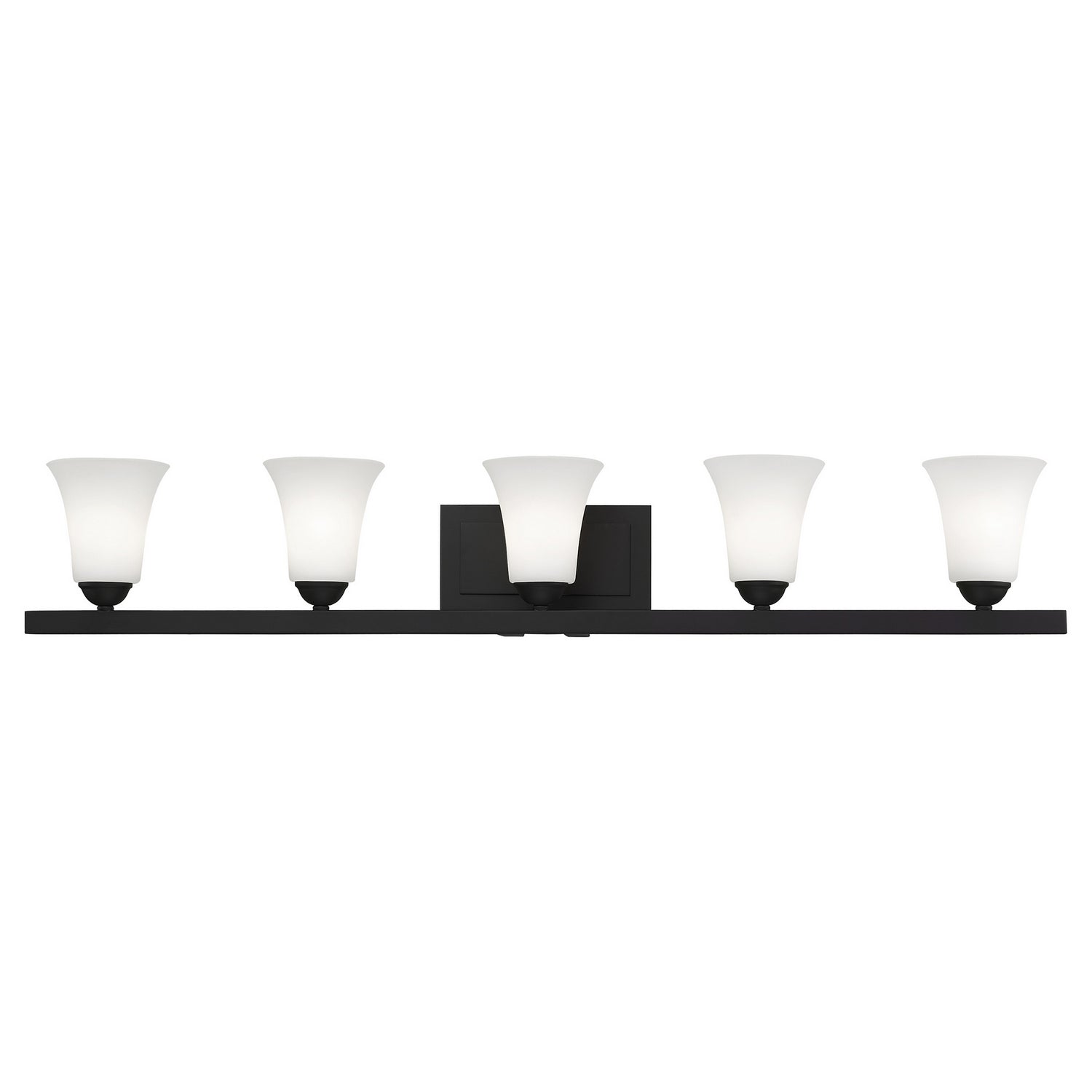 Livex Lighting - 6485-04 - Five Light Bath Vanity - Ridgedale - Black