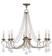 Livex Lighting - 6518-48 - Eight Light Chandelier - Pennington - Hand Applied Antique Gold Leaf