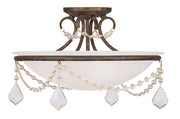 Livex Lighting - 6524-71 - Three Light Ceiling Mount - Chesterfield - Hand Applied Venetian Golden Bronze