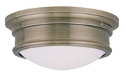 Livex Lighting - 7342-01 - Two Light Ceiling Mount - Astor - Antique Brass