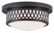 Livex Lighting - 7351-67 - Two Light Ceiling Mount - Westfield - Hand Applied Olde Bronze