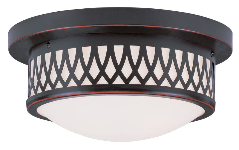 Livex Lighting - 7351-67 - Two Light Ceiling Mount - Westfield - Hand Applied Olde Bronze