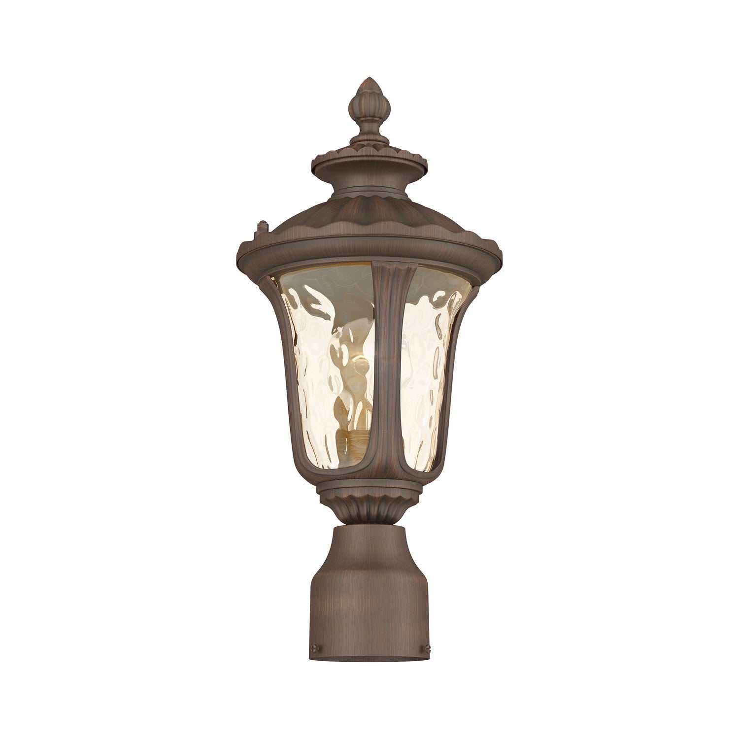 Livex Lighting - 7667-58 - One Light Outdoor Post-Top Lanterm - Oxford - Hand Applied Imperial Bronze