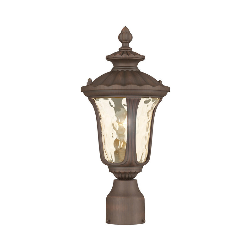 Livex Lighting - 7667-58 - One Light Outdoor Post-Top Lanterm - Oxford - Hand Applied Imperial Bronze