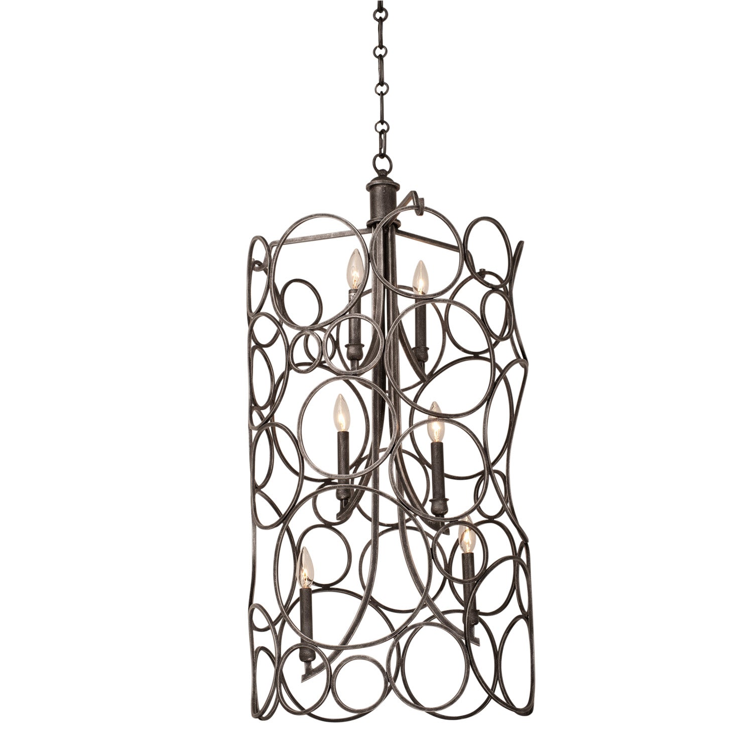 Kalco - 2760VI - Six Light Foyer Pendant - Ashbourne - Vintage Iron