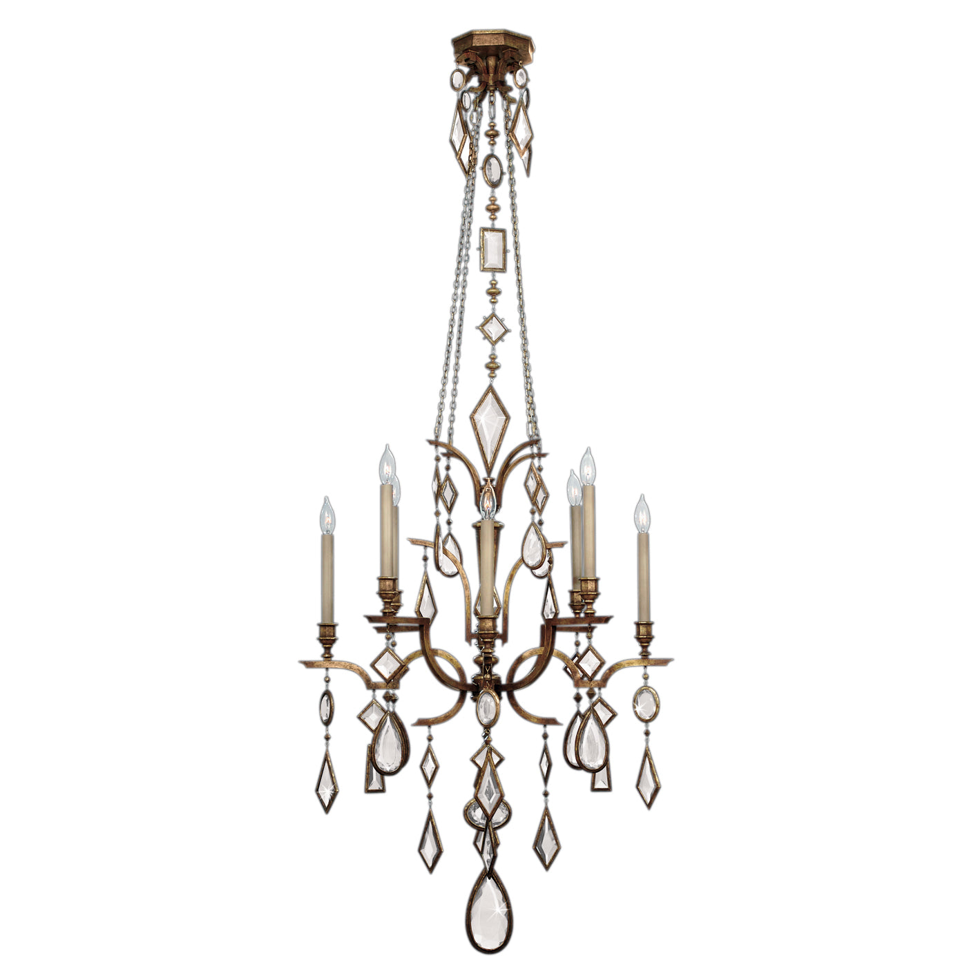 Fine Art Handcrafted Lighting - 708640-3ST - Eight Light Chandelier - Encased Gems - Bronze