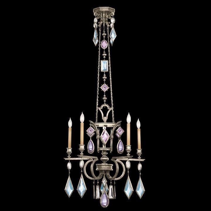 Fine Art Handcrafted Lighting - 719440-1ST - Five Light Chandelier - Encased Gems - Silver