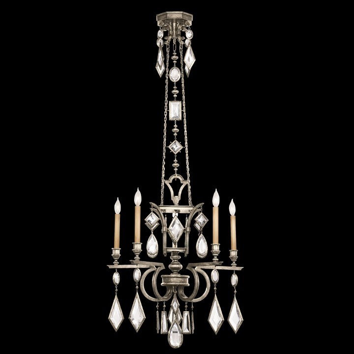 Fine Art Handcrafted Lighting - 719440-3ST - Five Light Chandelier - Encased Gems - Silver