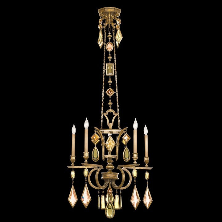 Fine Art Handcrafted Lighting - 719540-1ST - Five Light Chandelier - Encased Gems - Gold