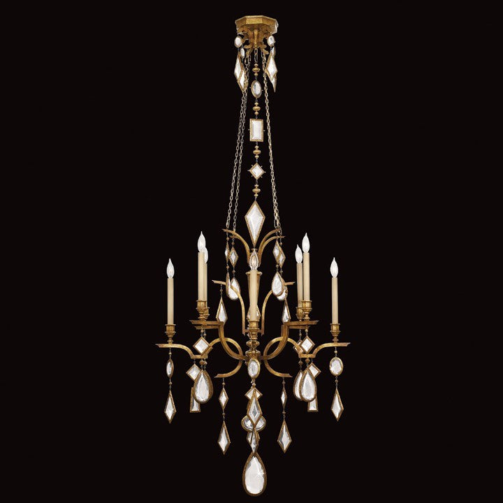 Fine Art Handcrafted Lighting - 725640-3ST - Eight Light Chandelier - Encased Gems - Gold