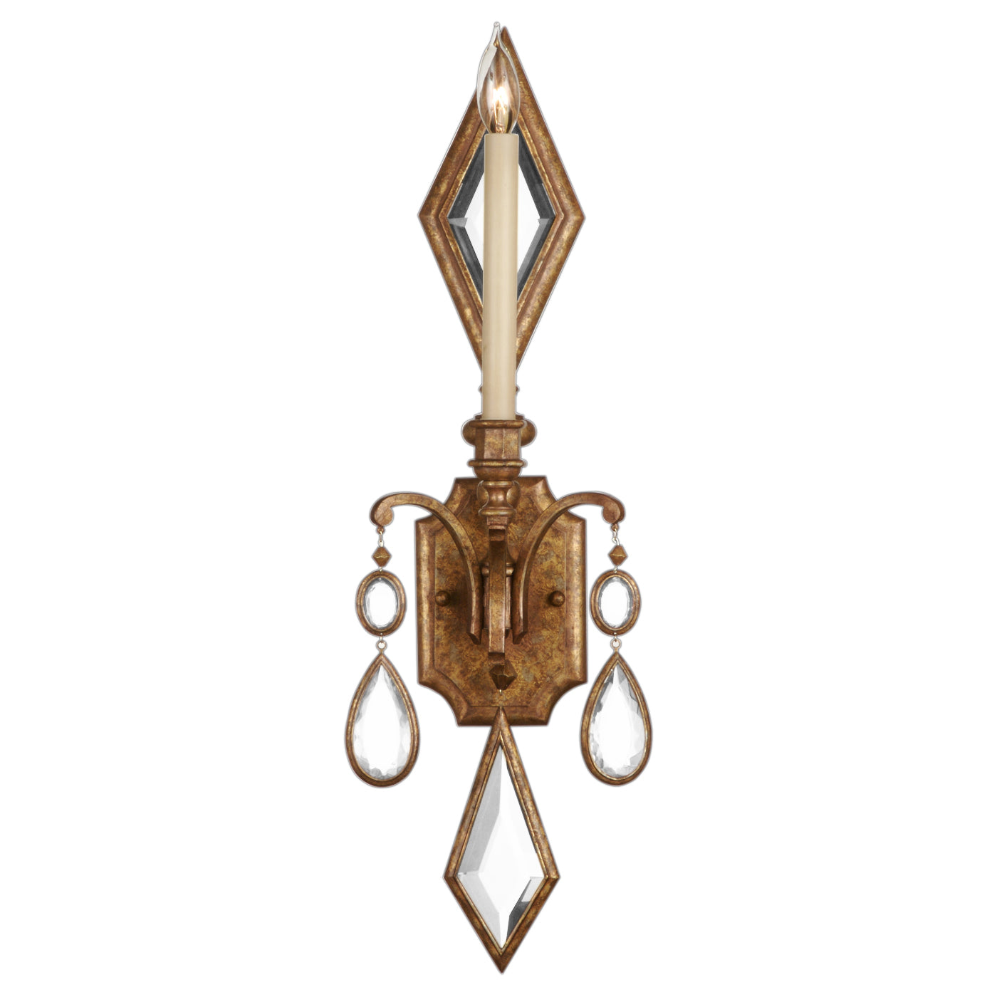Fine Art Handcrafted Lighting - 728850-3ST - One Light Wall Sconce - Encased Gems - Gold