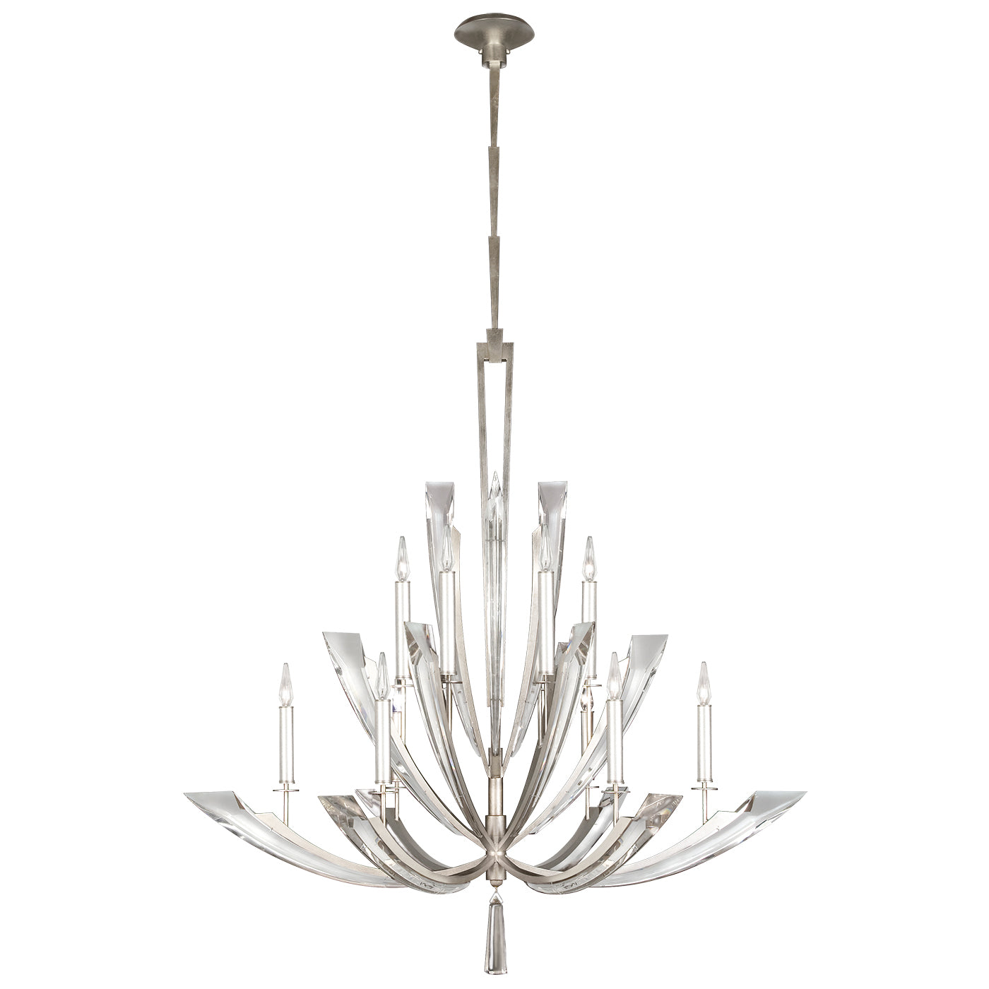 Fine Art Handcrafted Lighting - 789840ST - 12 Light Chandelier - Vol de Cristal - Silver