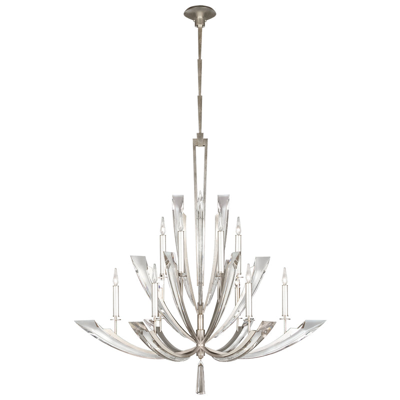 Fine Art Handcrafted Lighting - 789840ST - 12 Light Chandelier - Vol de Cristal - Silver