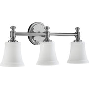 Quorum - 5122-3-14 - Three Light Vanity Light - 5122 Satin Opal Vanities - Chrome