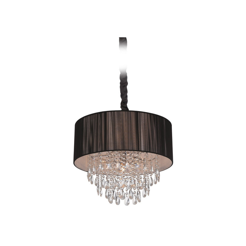 Avenue Lighting - HF1506-BLK - Five Light Chandelier - Vineland Ave. - Black Silk String