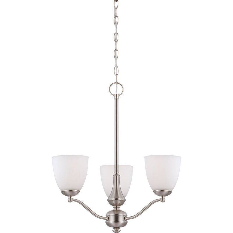 Nuvo Lighting - 60-5036 - Three Light Chandelier - Patton - Brushed Nickel