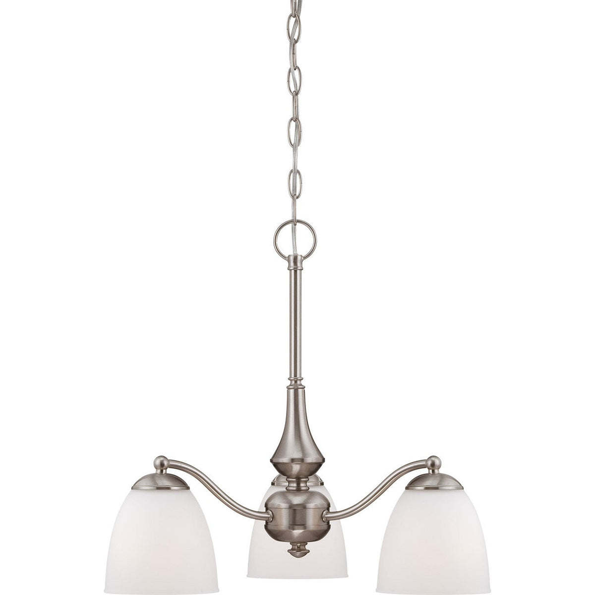 Nuvo Lighting - 60-5042 - Three Light Chandelier - Patton - Brushed Nickel