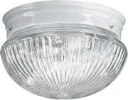 Quorum - 3012-8-6 - Two Light Ceiling Mount - 3012 Ribbed Mushrooms - White