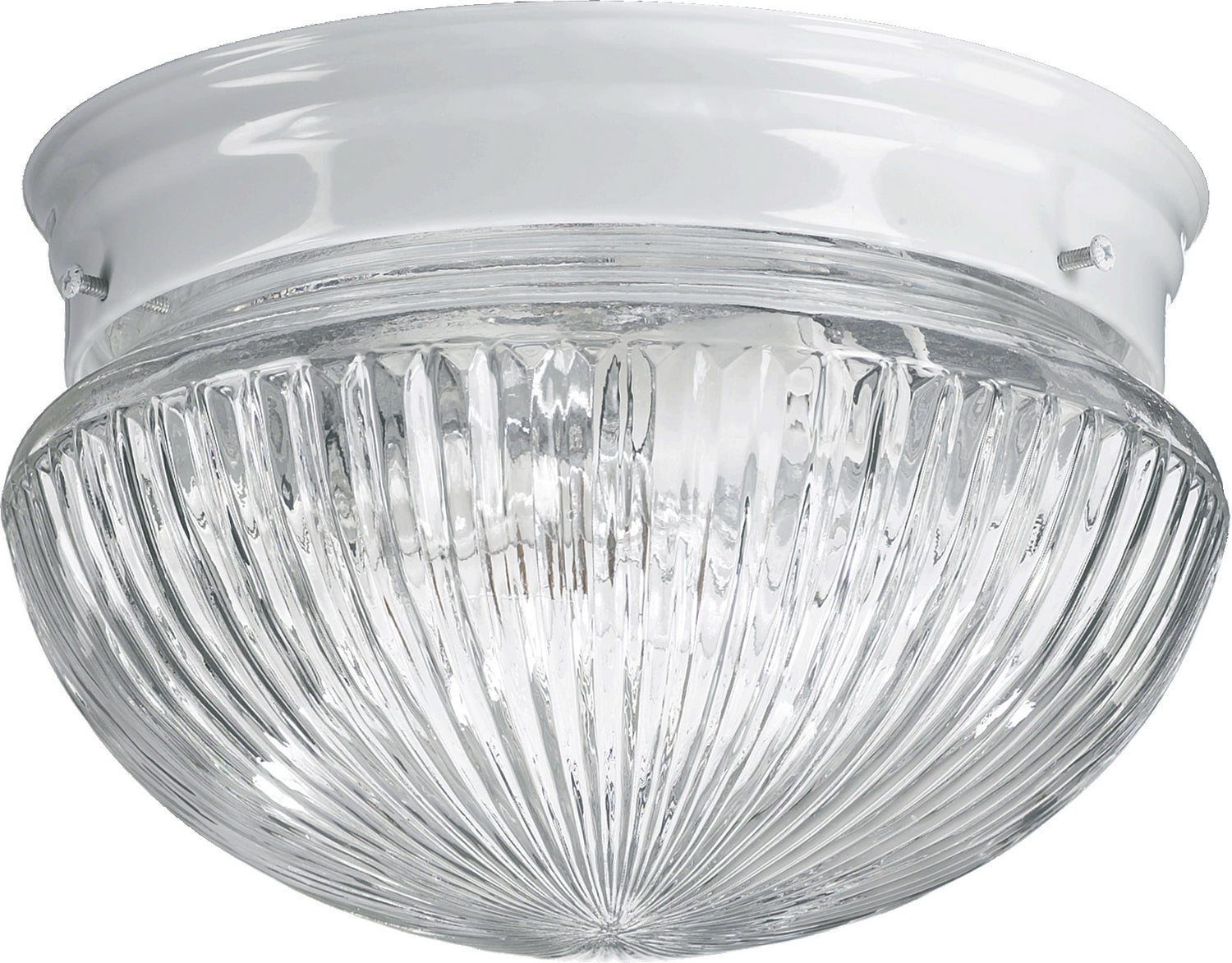 Quorum - 3012-8-6 - Two Light Ceiling Mount - 3012 Ribbed Mushrooms - White