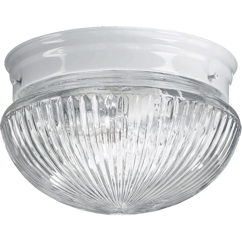 Quorum - 3012-8-6 - Two Light Ceiling Mount - 3012 Ribbed Mushrooms - White