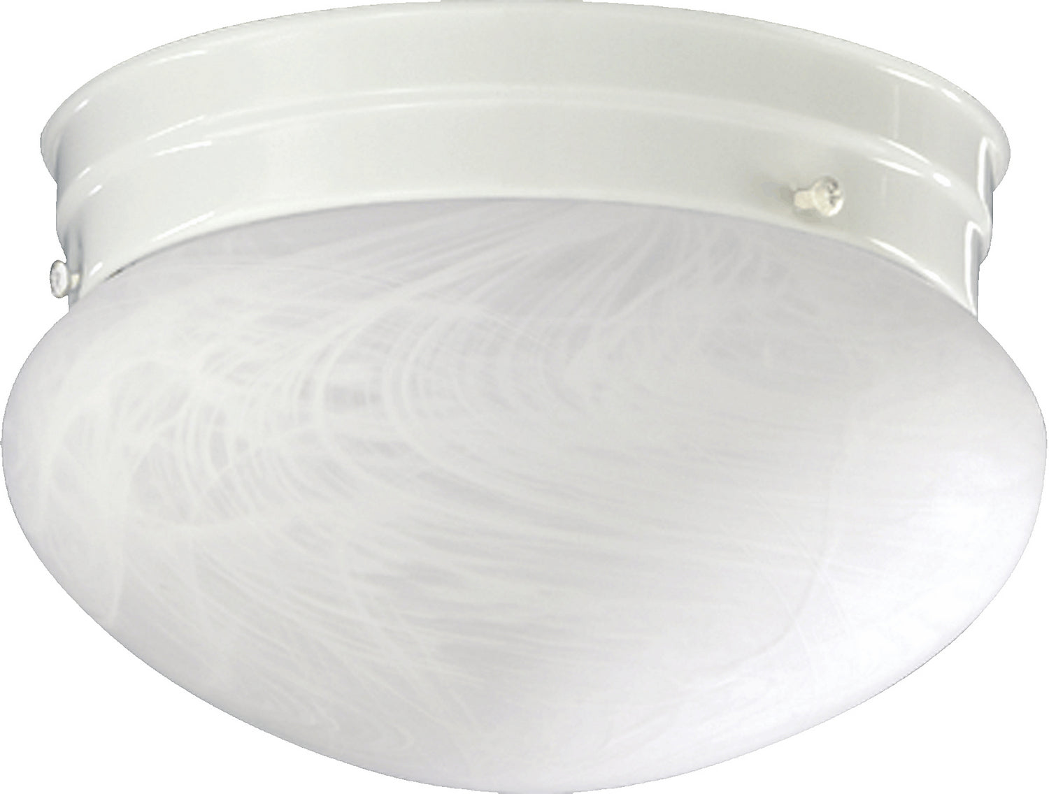 Quorum - 3021-8-6 - Two Light Ceiling Mount - 3021 Faux Alabaster Mushrooms - White
