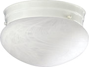 Quorum - 3021-8-6 - Two Light Ceiling Mount - 3021 Faux Alabaster Mushrooms - White