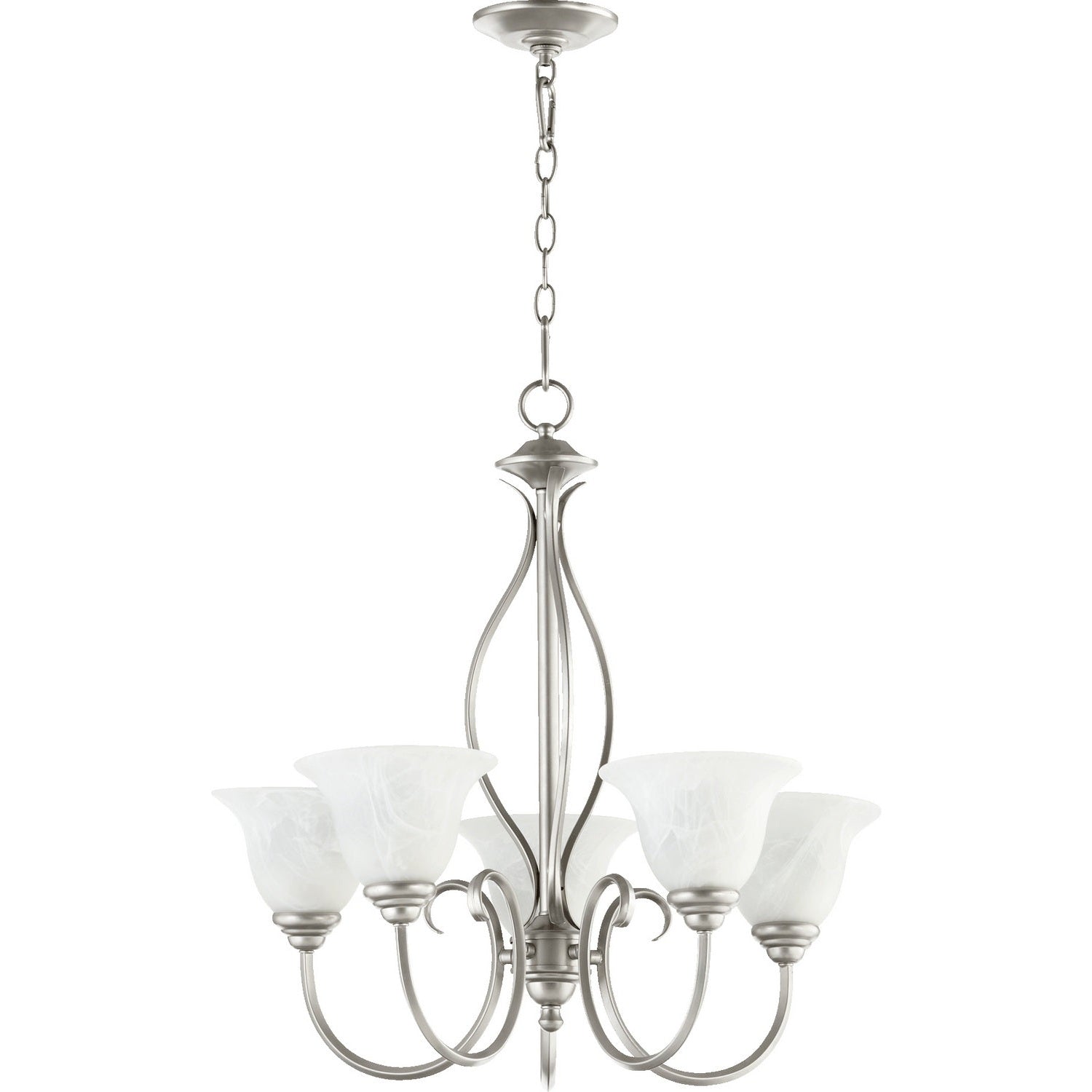 Quorum - 6010-5-64 - Five Light Chandelier - Spencer - Classic Nickel